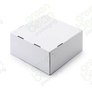 Collapsible Corrugated White Cake Box